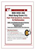 BSN HESI 266 Med-Surg Exam V1&colon; High-Yield Questions&comma; Answers&comma; & Rationales 2026&sol;2027 Update
