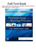Full Test Bank &NewLine;Pharmacology and the Nursing Process 10th Edition&colon; Linda Lilley&comma; Rainforth&NewLine;Collins&comma; Julie Snyder &vert; Complete Guide A&plus;