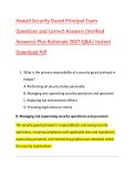 Hawaii Security Guard Principal Exam &NewLine;Questions and Correct Answers &lpar;Verified &NewLine;Answers&rpar; Plus Rationale 2027 Q&A&vert; Instant &NewLine;Download Pdf 