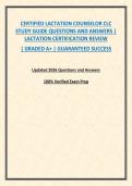 CERTIFIED LACTATION COUNSELOR CLC STUDY GUIDE QUESTIONS AND ANSWERS &vert; LACTATION CERTIFICATION REVIEW