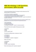 NBE Microbiology 1-100 Questions and Answers 100&percnt; Accurate