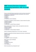 NBE Funeral Services Sciences &ndash; Embalming Questions with Accurate Answers