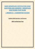 NAMS MENOPAUSE CERTIFICATION EXAM QUESTIONS AND ANSWERS &vert; MENOPAUSE HEALTHCARE STUDY GUIDE