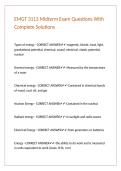 EMGT 3113 Midterm Exam Questions With Complete Solutions&period;