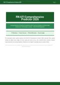 RN ATI Comprehensive &NewLine;Predictor 2026 