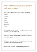 EMGT 3113 midterm study guide questions with correct answers