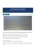 RN ATI Pediatric Nursing Exam 
