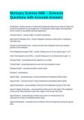 Mortuary Science NBE &ndash; Sciences Questions with Accurate Answers
