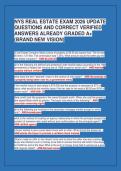 NYS REAL ESTATE EXAM 2026 UPDATE&NewLine;QUESTIONS AND CORRECT VERIFIED&NewLine;ANSWERS ALREADY GRADED A&plus;&NewLine;&lpar;BRAND NEW VISION&rpar;