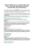 NSG430  Exam 2 - 2026&sol;2027 Edition Real  Exam &colon; Adult Health &sol; Medical-Surgical Nursing  Questions With 100&percnt; Verified Answers 
