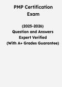 PMP Certification Exam &vert; Questions & Verified Answers &vert; Comprehensive Project Management Professional Certification Exam Review Study Guide PDF &vert; 2026&NewLine;