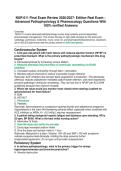 NUR 611 Final Exam Review 2026&sol;2027- Edition Real Exam &colon; &NewLine;Advanced Pathophysiology & Pharmacology Questions 