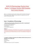 NUR 210 Pharmacology Practice Exam &lpar;Exams 1-4&rpar; Newest Version 2026 Question -And Correct Answers&period;