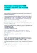 Preparation for disposition NBE Sciences Questions with Accurate Answers