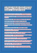 PN HESI EXIT EXAM 2026 UPDATE QUESTIONS&NewLine;AND CORRECT VERIFIED ANSWES ALREADY&NewLine;GRADED A&plus; &lpar;BRAND NEW VISION&rpar;