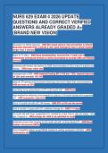 NURS 629 EXAM 4 2026 UPDATE&NewLine;QUESTIONS AND CORRECT VERIFIED&NewLine;ANSWERS ALREADY GRADED A&plus;&NewLine;&lpar;BRAND NEW VISION&rpar;