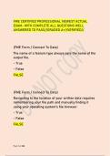 FME CERTIFIED PROFESSIONAL NEWEST ACTUAL &NewLine;EXAM- WITH COMPLETE ALL QUESTIONS WELL &NewLine;ANSWERED TO PASS&sol;&sol;GRADED A&plus;&sol;&sol;VERIFIED&sol;&sol;