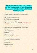 NUR 600 Clinical Pharmacology Final Exam Prep Test Bank with a Review of 230 Quiz Questions and Correct Answers &lpar;ST Thomas University&rpar; NUR 600 Final Practice Exam 