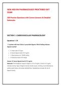 NGN HESI RN PHARMACOLOGY PROCTORED EXIT &NewLine;EXAM&NewLine;200 Practice Questions with Correct Answers & Detailed &NewLine;Rationales
