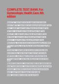 Testbank&colon; Gynecologic Health Care &lpar;Schuiling & Likis&rpar; 4th Ed&period; Test Bank &ndash; 2800&plus; Q&A for WHNP&comma; FNP & CNM Exams&NewLine;&NewLine;
