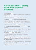 Testbank&colon; PT HCPCS Level I Coding Exam with Accurate Solutions &ndash; CPT Fundamentals&comma; Modifiers&comma; Procedure Ranges & Answer Key&NewLine;&NewLine;