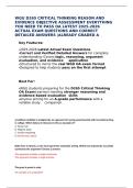 WGU D265 Critical Thinking Reason and Evidence Objective Assessment Q&A