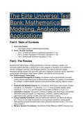 2026&sol;2027 S-Tier Mathematical Modeling & Dynamical Systems Test Bank &vert; 22&plus; Elite Q&A with Mentor Analysis