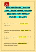 NURS 5432 &ndash; FAMILY NURSE PRACTITIONER I MIDTERM EXAM &lpar;MODULES 1&ndash;4 & CASE STUDIES&rpar; QUESTIONS AND 100&percnt; VERIFIED ANSWERS WITH RATIONALES GRADED A&plus; LATEST UNIVERSITY OF TEXAS &ndash; ARLINGTON&NewLine;&NewLine;ANSWER      GRADED A 