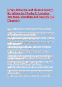 Testbank&colon; Drugs&comma; Behavior&comma; and Modern Society 9e &ndash; 100&percnt; Verified Exam Questions & Answers with Rationales&NewLine;&NewLine;