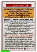 HESI A2 Biology Practice Questions 2026-2027 &ndash; 250&plus; Q&A Test Bank with Accurate Answers & Detailed Rationales &vert; Nursing Entrance Exam Prep &vert; 100&percnt; Pass Guarantee