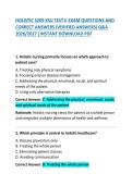 HOLISTIC 3209 KSU Test Exam Questions and Correct Answers &ndash; Complete Study Guide & Practice Test