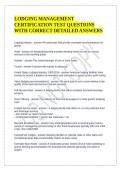 Testbank&colon; Ace the Lodging Management Certification&excl; Practice Test with Correct Answers&comma; Rationales & Answer Key&NewLine;&NewLine;