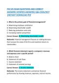 FIN 325 Exam Questions and Correct Answers &ndash; Complete Finance Study Guide & Practice Test
