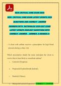 HESI CRITICAL CARE EXAM 2026&vert; &NewLine;HESI  CRITICAL CARE EXAM LATEST UPDATE 2026 &NewLine;QUESTIONS AND CORRECT  ANSWER   &NewLine;ANSWERS WITH  RATIONALES 2026-2027 EXAM &NewLine;LATEST UPDATE 20262027 QUESTIONS WITH &NewLine;CORRECT  ANSWER    ANSWER  S GRADED A&plus;