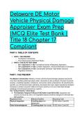 2026&sol;2027 Delaware Motor Vehicle Physical Damage Appraiser Exam Prep &vert; S-Tier Elite Test Bank & Mentor Guide &lpar;Title 18 Chapter 17 Compliant&rpar;