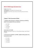 BSN 215 HESI Dosage Calculation Exam