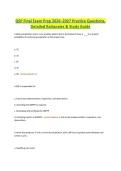 QSP Final Exam Prep 2026&ndash;2027 Practice Questions&comma; Detailed Rationales & Study Guide