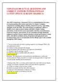 USPS EXAM 300 ACTUAL QUESTIONS AND &NewLine;CORRECT ANSWERS WITH RATIONALE &NewLine;LATEST UPDATE ALREADY GRADED A&plus;