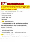 NR 546 Advanced Pharmacology Psychopharmacology for the Psychiatric- Mental Health Nurse Practitioner Midterm Exam questions and answers 2026 update&period;pdf&NewLine;&NewLine;
