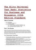 2026&sol;2027 The Elite Universal Test Bank&colon; Statistics for Business and Economics &lpar;15th Edition Standard&rpar; &vert; S-Tier Exam Prep