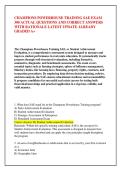 CHAMPIONS POWERHOUSE TRAINING SAE EXAM &NewLine;300 ACTUAL QUESTIONS AND CORRECT ANSWERS &NewLine;WITH RATIONALE LATEST UPDATE ALREADY &NewLine;GRADED A&plus;