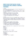 WEST COAST EMT BLOCK 2 EXAM QUESTIONS AND CORRECT VERIFIED ANSWERS