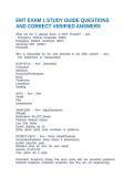 EMT EXAM 1 STUDY GUIDE QUESTIONS AND CORRECT VERIFIED ANSWERS