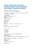 BLOCK 1 SIGNS AND SYMPTOMS NOTEBOOK WEST COAST QUESTIONS AND CORRECT VERIFIED ANSWERS