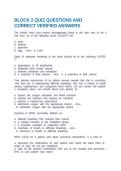 BLOCK 1 SIGNS AND SYMPTOMS NOTEBOOK WEST COAST QUESTIONS AND CORRECT VERIFIED ANSWERS