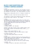 BLOCK 4 QUIZ QUESTIONS AND CORRECT VERIFIED ANSWERS