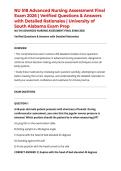 NU 518 Advanced Nursing Assessment Final Exam 2026 &vert; Verified Questions & Answers with Detailed Rationales &vert; University of South Alabama Exam Prep