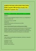 ALBERTA PESTICIDE APPLICATOR STRUCTURAL &NewLine;EXAM Complete 400-Question Practice Test &ndash; &NewLine;2026&sol;2027 Academic Year 