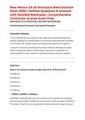 New Mexico GS-24 Structural Steel Erection Exam 2026 &vert; Verified Questions & Answers with Detailed Rationales &vert; Comprehensive Contractor License Exam Prep