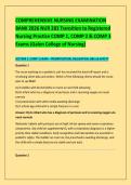 COMPREHENSIVE NURSING EXAMINATION &NewLine;BANK 2026 NUR 283 Transition to Registered &NewLine;Nursing Practice COMP 1&comma; COMP 2 & COMP 3 &NewLine;Exams &lpar;Galen College of Nursing&rpar; 